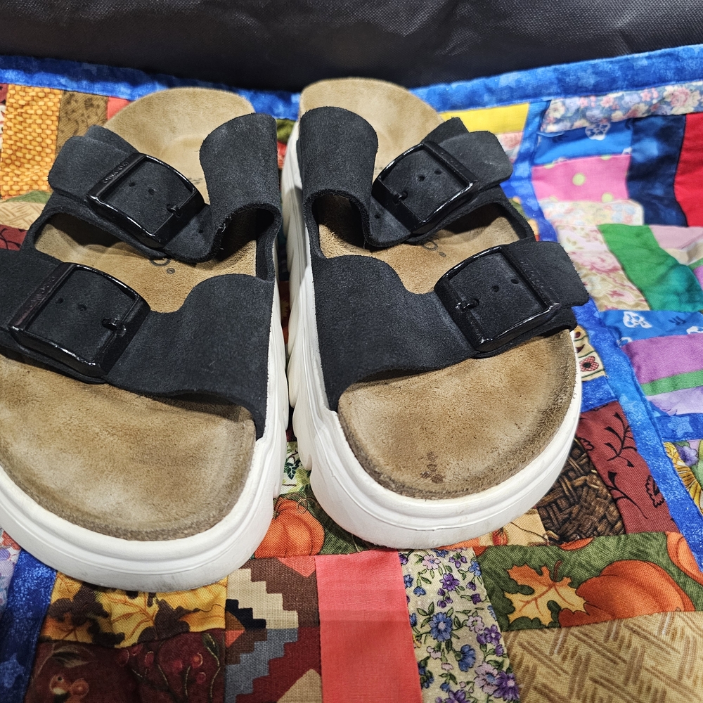 Papillio Black and Tan Sandals